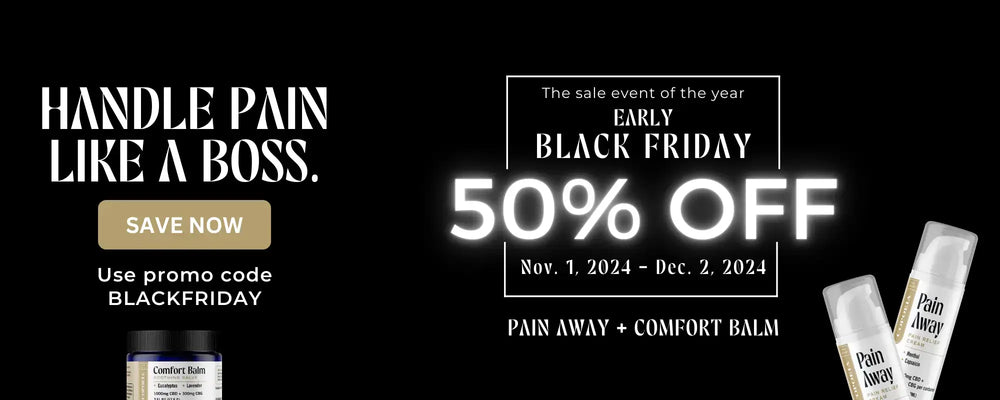 Copoeia Wellness Black Friday 50% Off Sale banner - Use Coupon Code BLACKFRIDAY one word