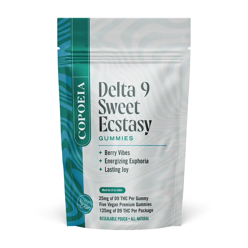 Copoeia Wellness delta 9 sweet ecstasy gummies front of package