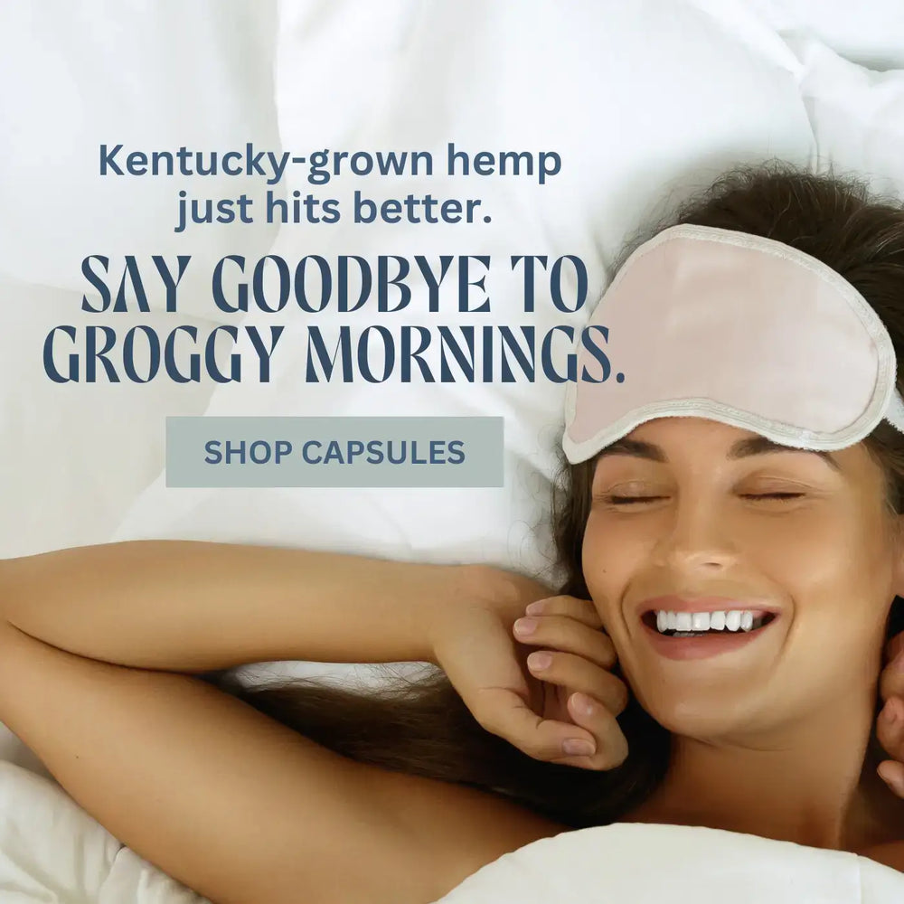 Kentucky grown hemp CBD Sleep Aid Softgels Restful Nights by Copoeia Wellness